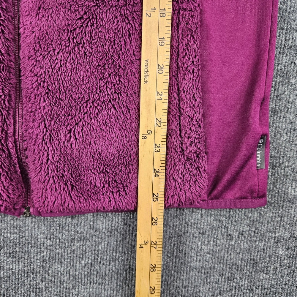 Columbia By The Lake Plush Fleece Jacket Women's L Full Zip Purple Long Sleeve - Picture 6 of 7
